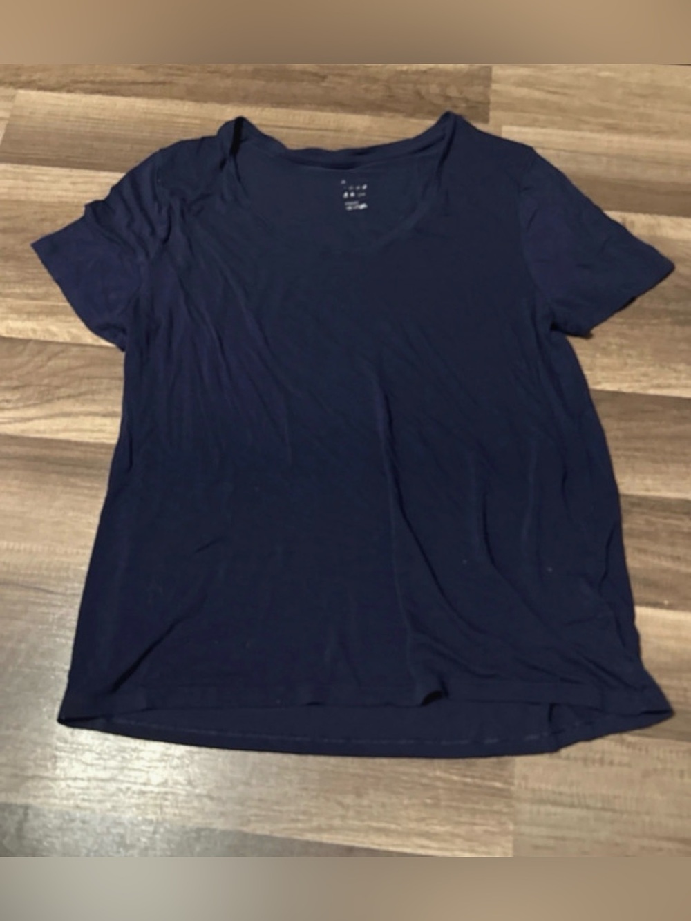 A new day women’s navy blue short sleeve shirt size medium